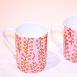 CACHAREL Mimosa Purple COFFEE MUG Pink Set of 2